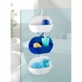 Suport accesorii pentru dus Cocktail, Wenko, 26 x 9 cm, polistiren/ABS, alb