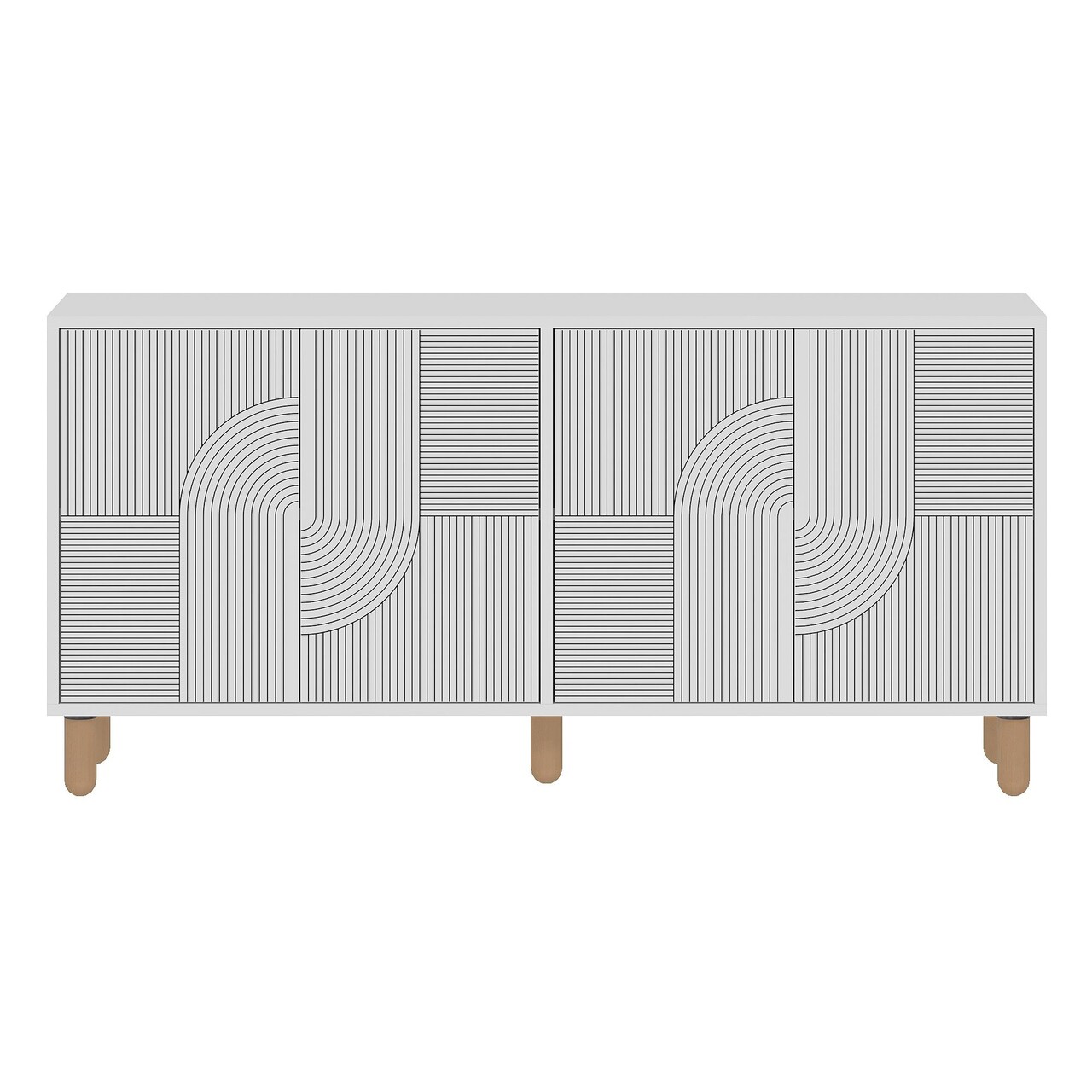 Consola, Hanah Home, Desso, 150x73x36 cm, PAL, Alb - imagine 4