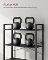 Biblioteca cu 6 rafturi, Vasagle, Industrial, 80x30x186 cm, otel/PAL, negru