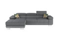 Coltar extensibil stanga 4 locuri ELTAP, Armd-26, Armando, 289x203x85 cm, lemn/poliester, gri/verde