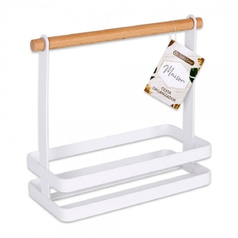 Cos multifunctional maison, confortime, 15x15x30 cm, metal, alb