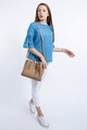 Geanta Beverly Hills Polo Club, 602, piele ecologica, camel