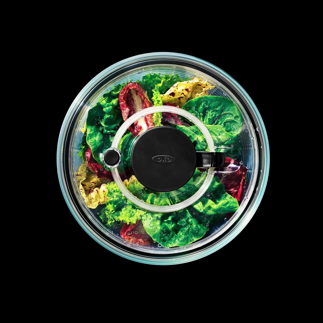 Uscator salata si verdeturi, bol de sticla, 27 cm/4,1L, "Good Grips" - OXO - imagine 14