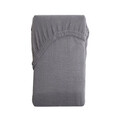 Cearceaf de pat cu elastic Claire, Homla, 200x200 cm, bumbac, gri