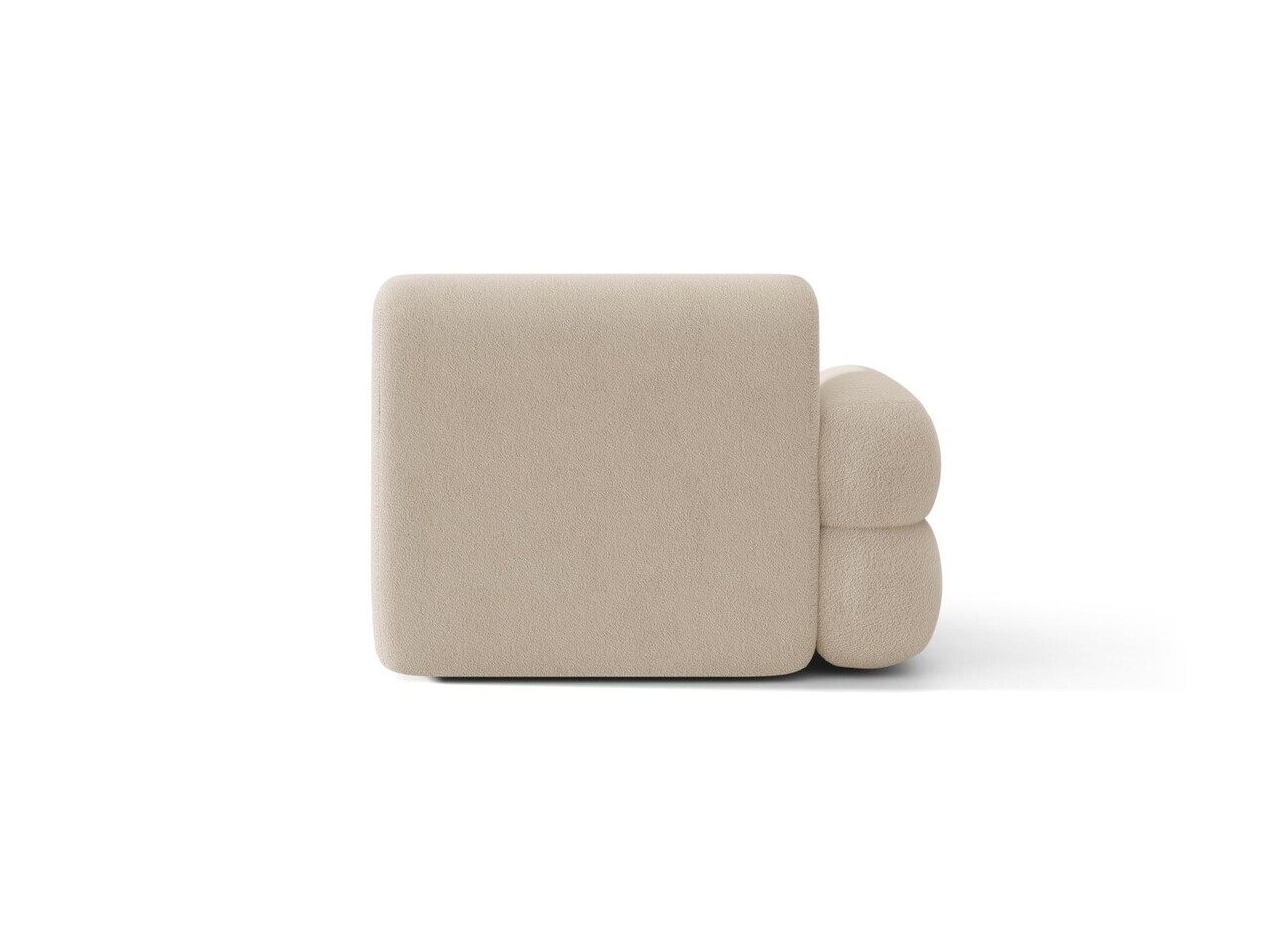 Sezlong living stanga, Neo, Micadoni Home, 110x165x83 cm, tesatura Boucle, bej — imaginea 4