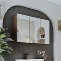 Dulap de baie cu oglindă, Hanah Home, 2214, 90x60x14.2 cm, MDF, Maro