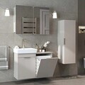 Set Dulap de Baie cu Chiuvetă și Oglindă (3 Piese), Hanah Home, Dubai, PAL, Gresie