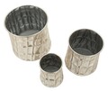 Set 3 ghivece Silver, Mauro Ferretti, 35x38.5 cm, fier, argintiu
