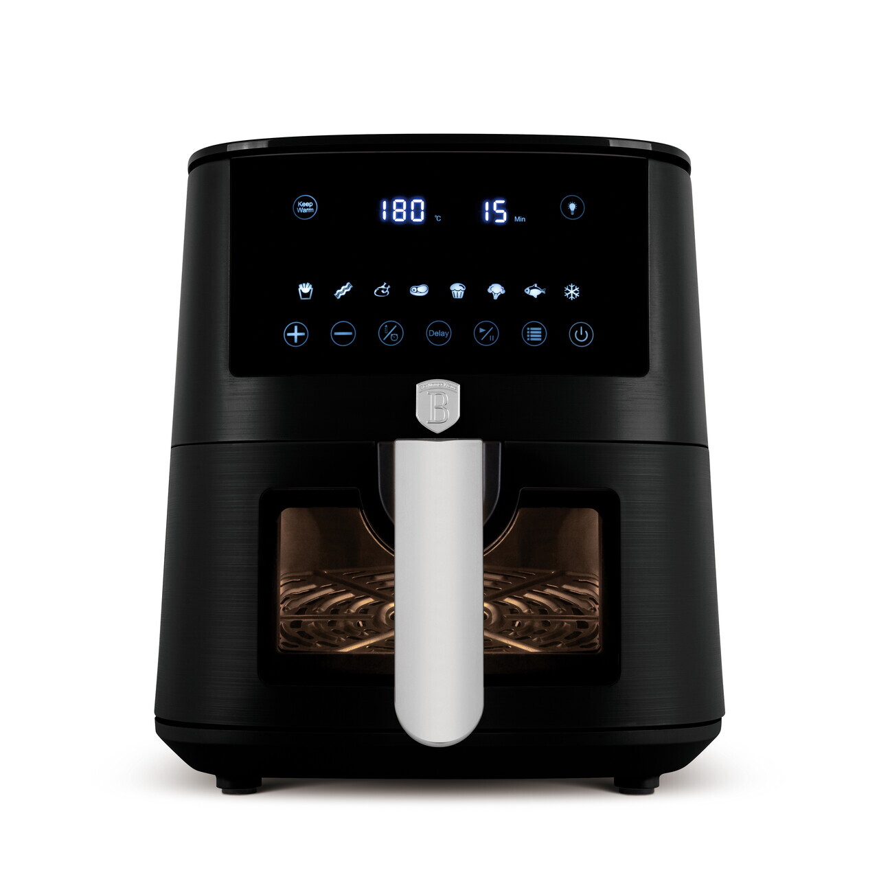 Friteuza cu aer cald si fereastra Berlinger Haus, Matte Black, 5 L, 1400W, negru mat - imagine 7