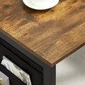 Birou, Vasagle,  118 x 60 x 114.5 cm,  otel/PAL, maro rustic