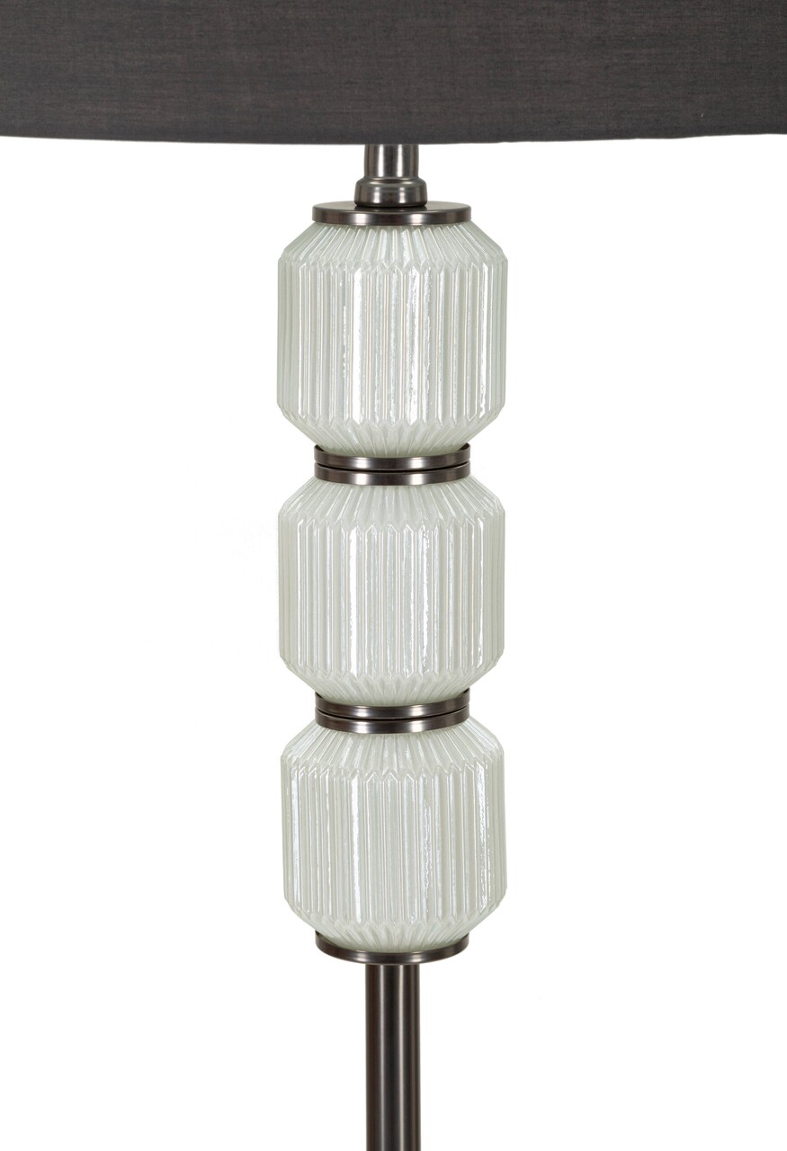 Lampadar Bright, Mauro Ferretti, 1 x E27, 40W, 42.5x163 cm, sticla/fier/catifea, alb/gri - 1 | YEO