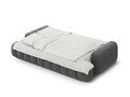 Canapea extensibila 4 locuri, Linz, Cosmopolitan Design, 250x100x84 cm, catifea, gri