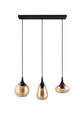 Lustra Lumina, TRIO, 60x6.5x150 cm, 40W, 3x E14, metal, negru mat