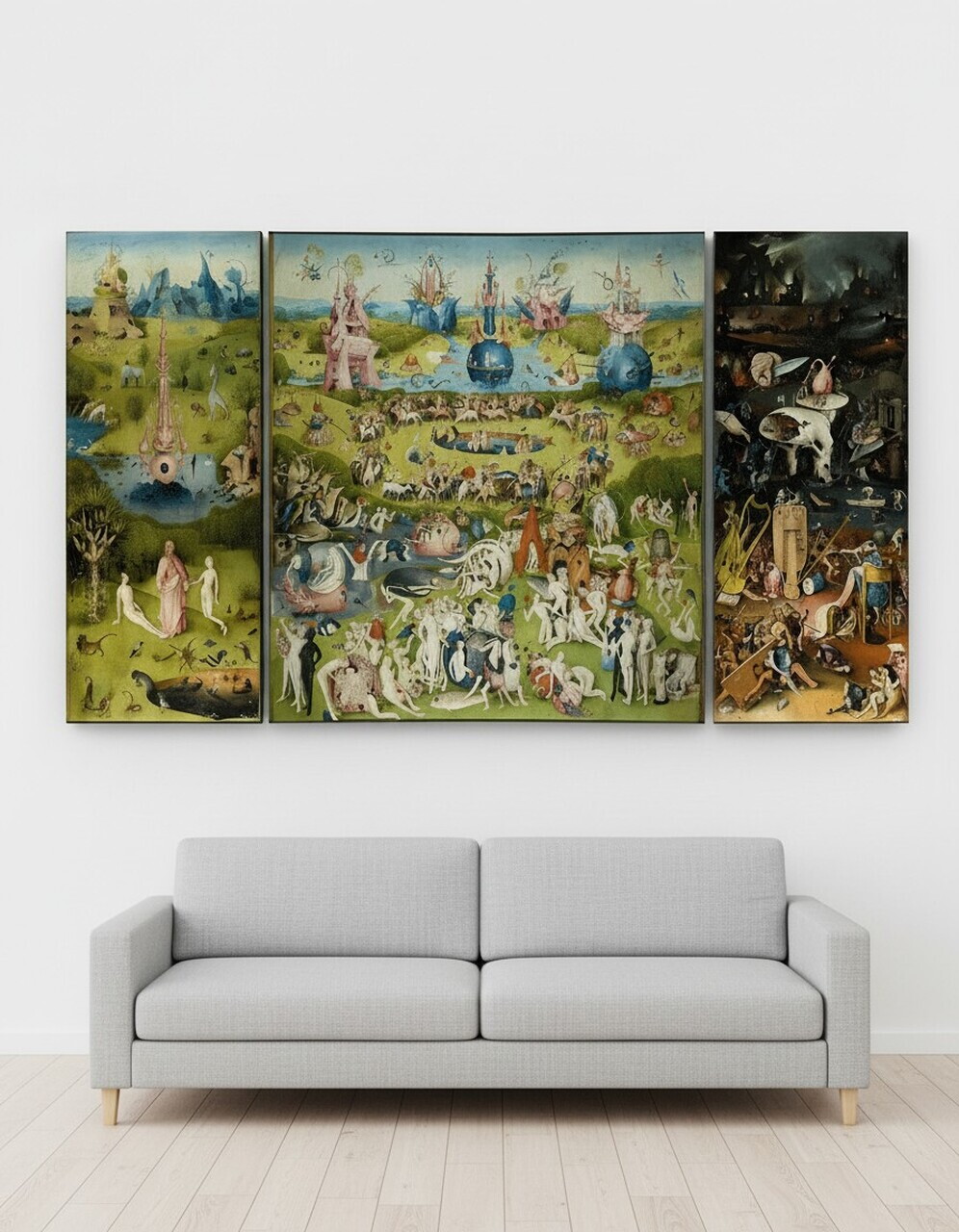 Tablou decorativ, Huhu3162, Dimensiune: 90 x 90 cm (1 bucată), Multicolor