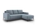 Coltar dreapta, Orrino, Mazzini Sofas, 4 locuri, 242x164x82 cm, catifea, albastru deschis