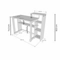 Birou, Hanah Home, Saye, 106x92.5x50 cm, Alb
