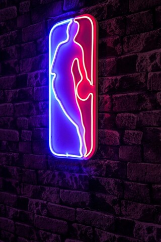 Decoratiune luminoasa led, the logo jerry west, benzi flexibile de neon, dc 12 v, multicolor