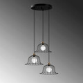Lustra, Fulgor, 942FLG1181, Metal, Negru/Maro antic
