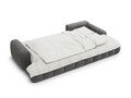Coltar extensibil dreapta 3 locuri, Linz, Cosmopolitan Design, 275x142x84 cm, catifea, gri