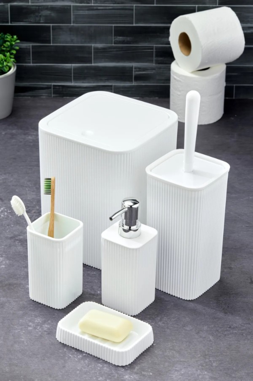 Set de baie, L'essentiel Maison, PZR-061, Alb