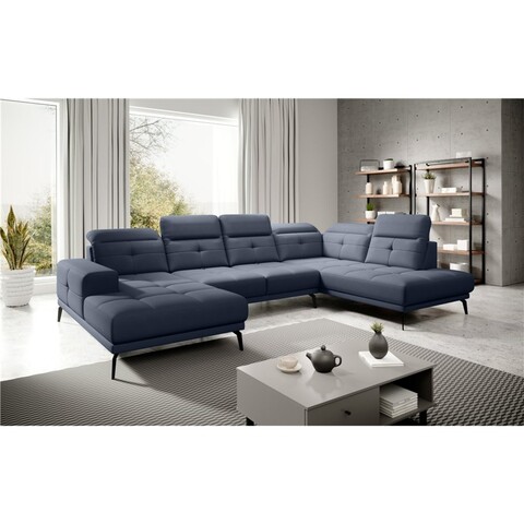 Coltar dreapta 6 locuri ELTAP, RT-40PO, Bretan, 350x205x107 cm, lemn/poliester, albastru
