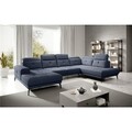 Coltar dreapta 6 locuri ELTAP, RT-40PO, Bretan, 350x205x107 cm, lemn/poliester, albastru