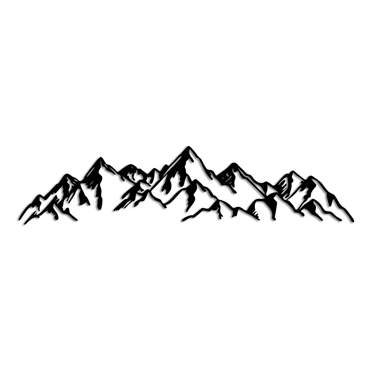 Decoratiune de perete, Mountain View, Dimensiune: 62 x 14 cm, Negru - view 5