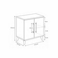 Noptiera, Hanah Home, Lumen, 51.5x57.6x32.2 cm, Alb