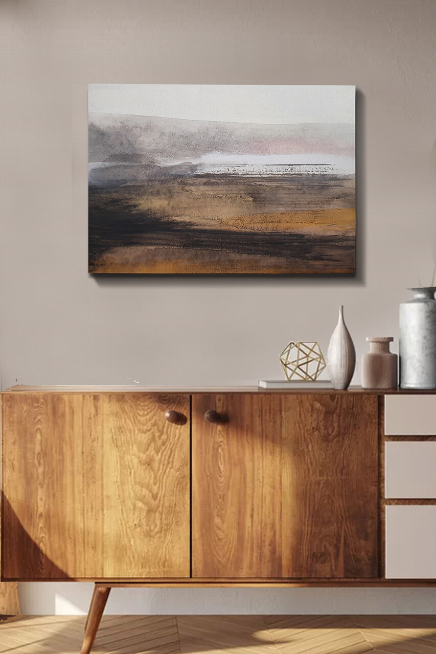 Tablou decorativ Kanvas Tablo (50 x 70) Cadru: 100% LEMN (grosime: 3 cm) Multicolor