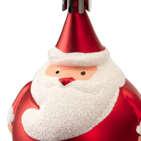 Glob Santa, Decoris, 5.5×8.5 cm, plastic, rosu mat 5.5x8.5 pret redus