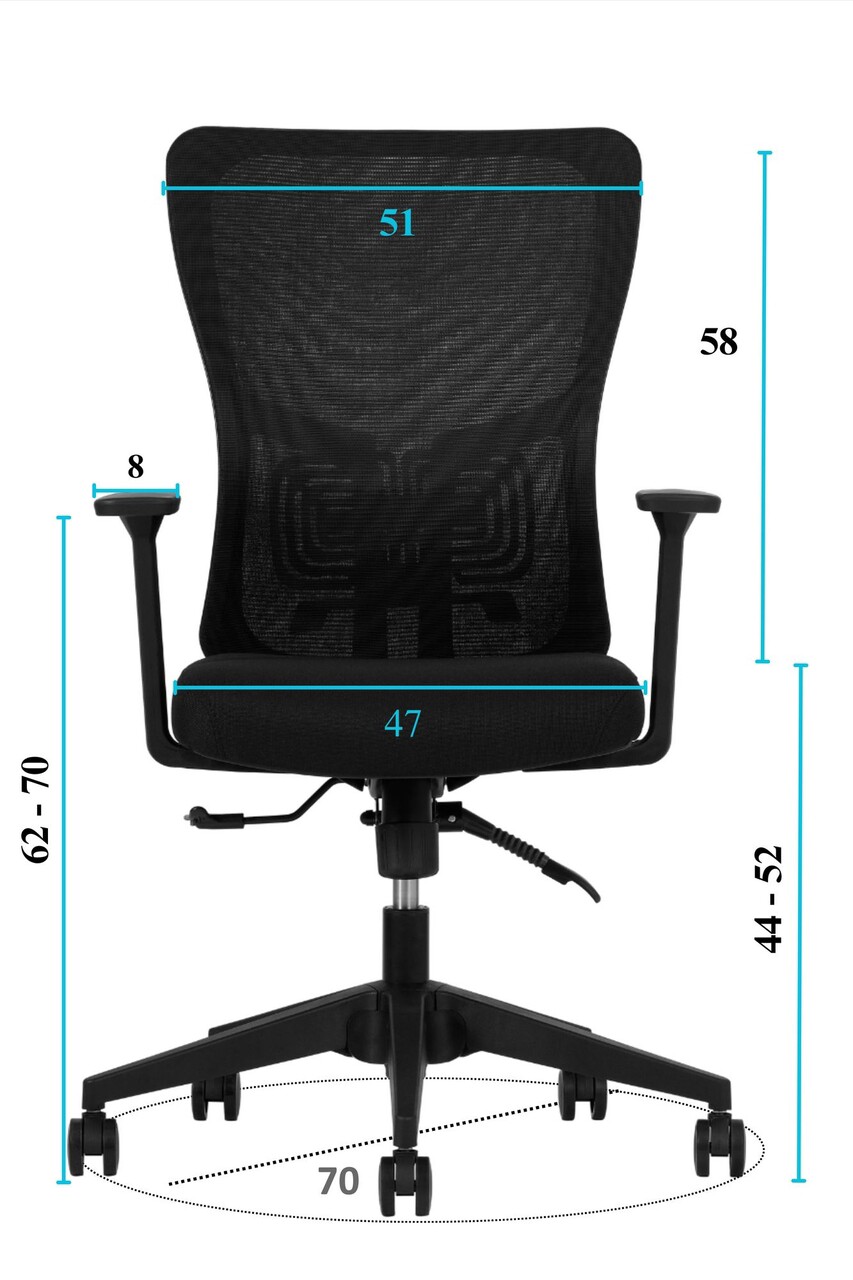 Scaun de birou, Hanah Home, Lumbar 108, 61x108x68 cm, Plastic, Negru - view 9