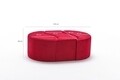 Taburet Alya Puf, Balcab Home, 120x80x40 cm, lemn, rosu