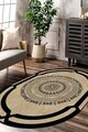 Covor, CLR-4080OVAL-21, 80x150 cm, Poliester, Negru