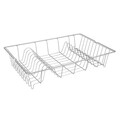 Scurgator de vase + tava scurgere, Colonia Plus, Metaltex, 30 x 48 cm, metal/invelit in polytherm, argintiu/alb