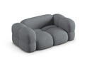 Canapea 2 locuri, Loretto, Cosmopolitan Design, 180x100x68 cm, tesatura structurata, gri