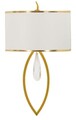 Aplica de perete Vienna, Mauro Ferretti, 1 x E14, 20W, 16x15x50 cm, fier, auriu/alb
