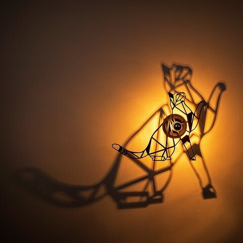 Lampa de perete, Shadow, 592 - A, E27, 100 W, metal/MDF, negru