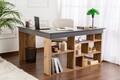 Birou, Nordure, Vesper, 130x72x120 cm, PAL, Antracit / Pin Atlantic