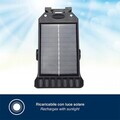 Lampa solara cu clema si senzor Clipia, Beper, IP65, 17.3x9.8x10.2 cm, negru