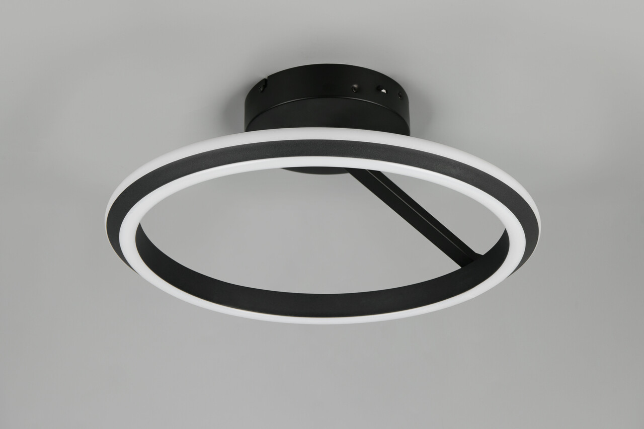 Plafoniera Amador, TRIO, 45x23 cm, 34W, 1x SMD, metal, negru mat - 1 | YEO