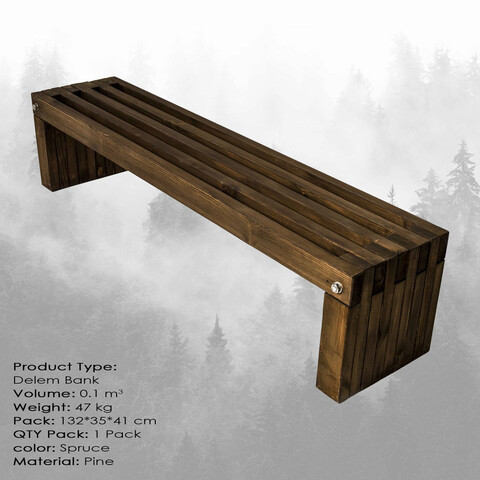 Banca, massive design, delem medium, 130x39x33 cm, nuc