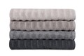 Set 4 prosoape de baie 406, Beverly Hills Polo Club, 70x140 cm, bumbac, gri