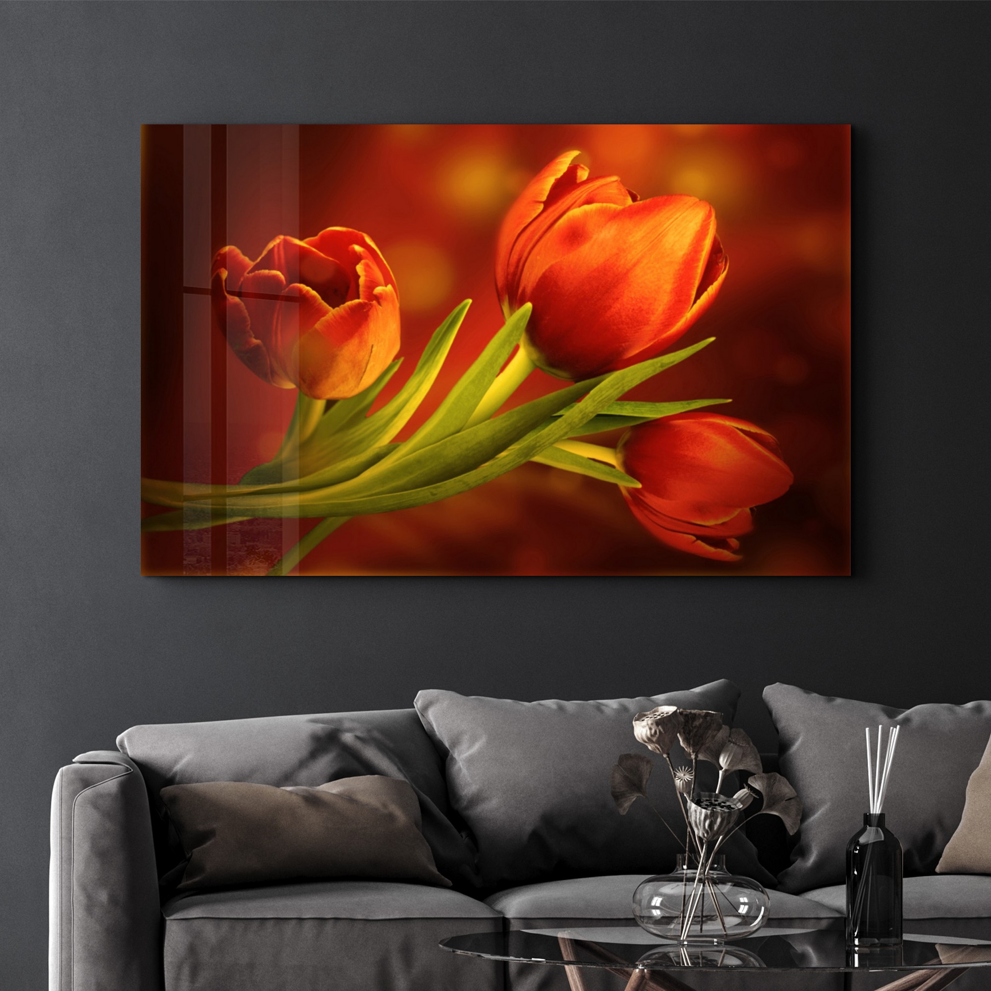 Tablou decorativ, OGLS-1144, Dimensiune: 35 x 55 cm, Multicolor