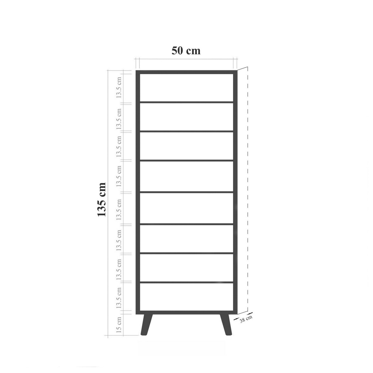 Pantofar, Vella, Vegas, 50x135x38 cm, PAL, Alb/Negru