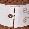 Set 2 cutii pentru accesorii de cusut, Welcome, Creaciones Meng, 33x20 cm, bambus/ratan