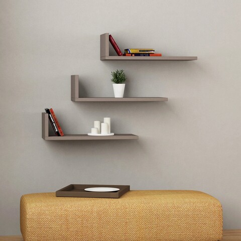 Raft de perete, homitis, l, 50x14x20 cm, mocha