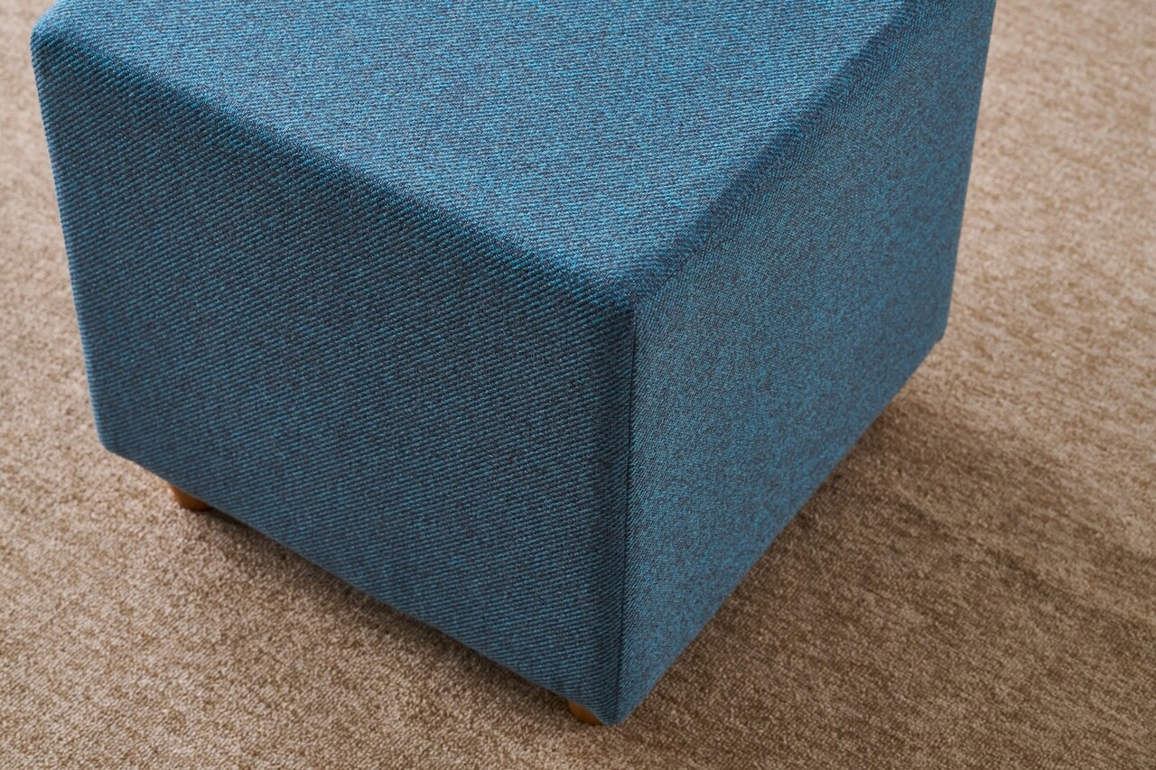 Taburet, Atelier del Sofa, 825BLC5171, Lemn, Albastru - view 2