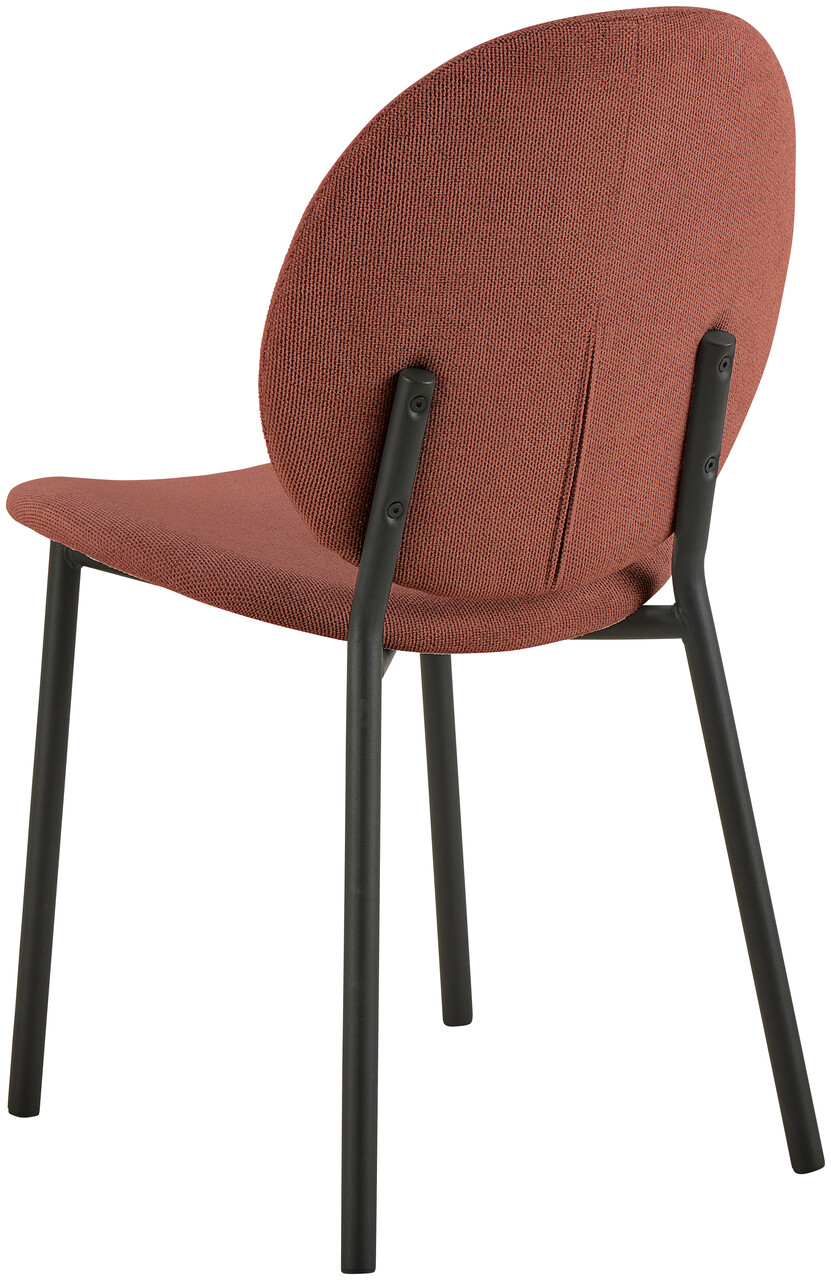 Scaun Cliff, Actona, 50x57.5x87 cm, tesatura structurata/otel, teracota