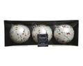 Set 3 globuri Bauble, Decoris, Ø8 cm, sticla, alb