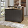 Masa de bucatarie, Hanah Home, 2801, 120x100x80 cm, PAL MELAMINAT, Pin Atlantic / Antracit